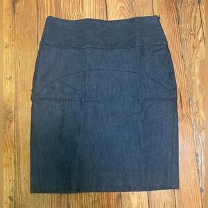 Gap Skirt Dark Wash Denim Pencil Side Zip Size 2